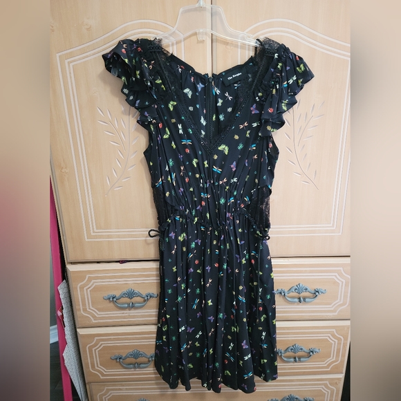 The Kooples black butterflies dress. Size Small - Picture 1 of 5